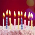 Small Multicolored Birthday Cake Candles- Pack of 10-Happy Birthday Candles. 