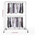 Best Cloth Hanging Stand Rack Double Pole For Home, Boutique , Garments Shop , Outdoor And Bedroom. 