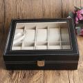 Leather Watch Case Jewelry Display Collection Storage Watch Organizer Box Holder Box 10. 