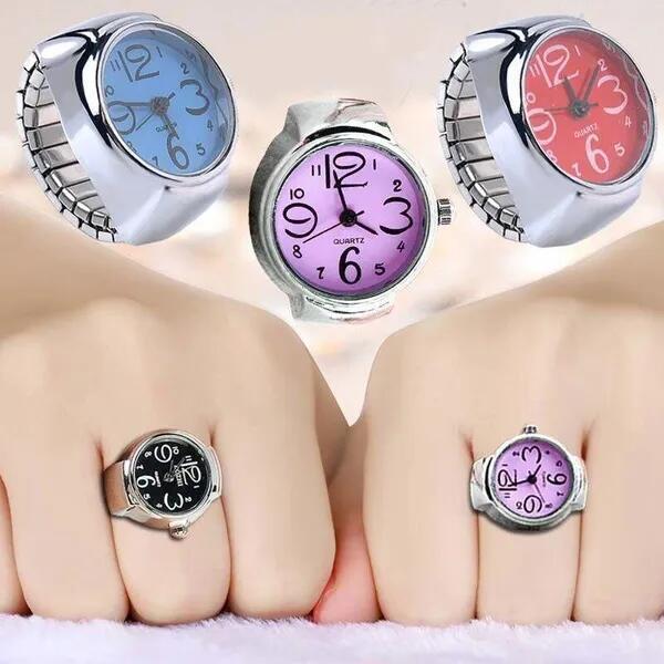 New Same Ring Watch Elegant Female Korean Style Simple Clock Men's Trendy All-Match Creative Couple Ring Watch