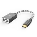 6 Inch 2.0 OTG Cable Braided Data Transfer Micro USB Male to USB Female Adapter. 