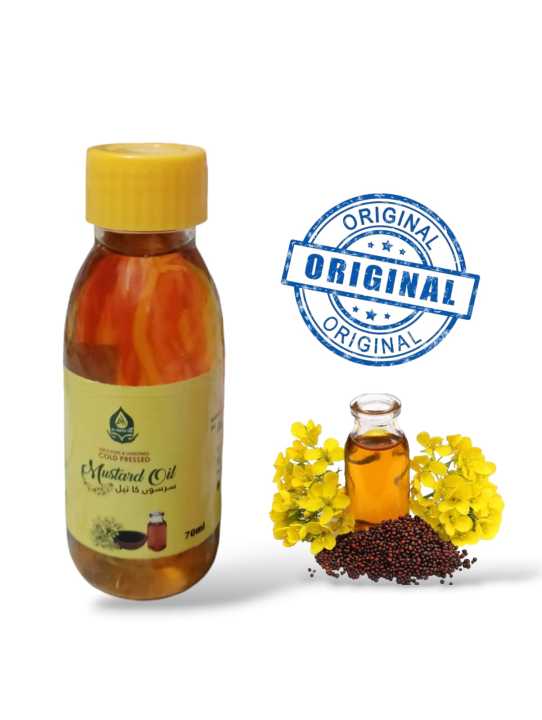 Mustard oil for cooking | Sarson ka tail | 100% Organic | Cold Pressed | 70 ML