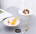 Without Plates Cake stand Ceramic Cake Display Stand Fruite PlateSnack Cake Dessert Display Stand Storage Rack Room Dried Fruit Using For Home DecoraMulti-layer Cupcake Stand Light Luxury Dessert Table Wedding Party Cake Plate Afternoon Tea Snack Stand. 