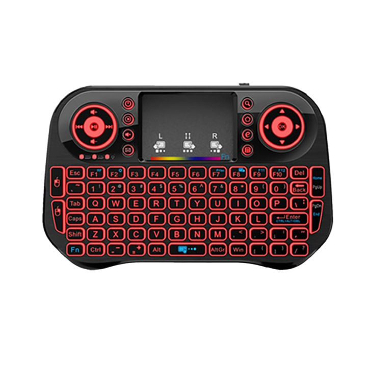 SpeedX I10 Mini Wireless+Bluetooth Keyboard for Smart TV, Phones Devices Backlit Light 2.4ghz Keyboard With Touchpad