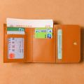 Portable Multi-card Slot Card Case PU Leather Trifold Card Holder Solid Color Business Card Case Men Women. 