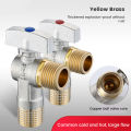 G1/2 Water Shut Off Valve with Handle Universal Water Flow Control Valve Hot/Cold Water Turn Angle Stop Valve. 