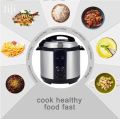 Original Geepas Electric Pressure. Cooker GPC-307-6L Silver Black (2 Year Warranty) GPC-307. 