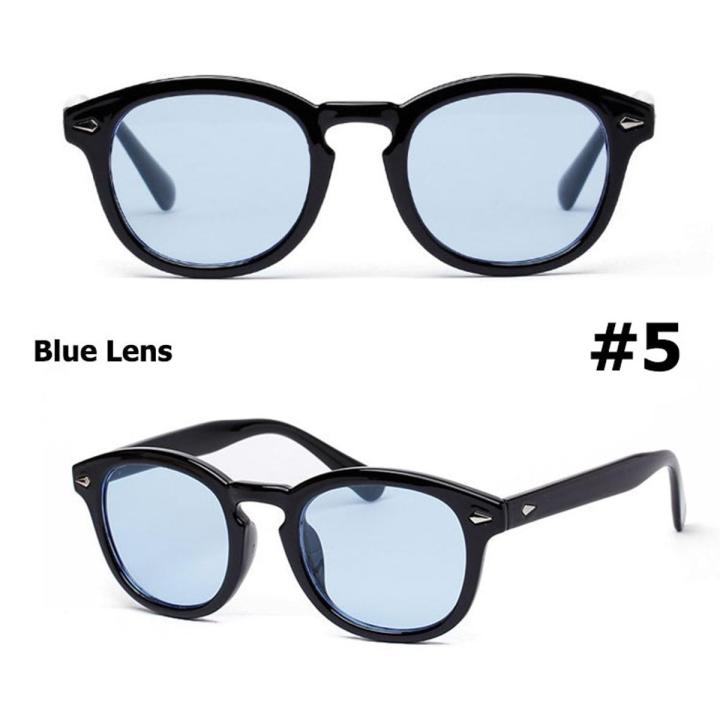 JackJad New Fashion Johnny Depp Lemtosh Style Round Sunglasses Tint Ocean Lens Brand Design Party Show Sun Glasses Oculos De Sol
