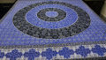 Sindhi Ajrak Style Cotton Bedsheet for King Size Double Bed 3 pcs. 
