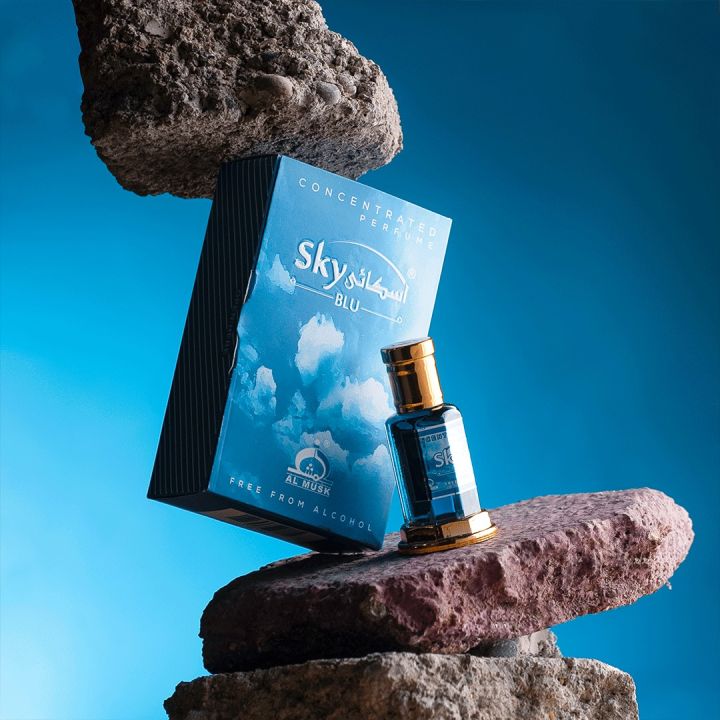 Sky Blue Sea Original Perfume Oil Attar by Musk Al Mahal - 12ml, 6ml