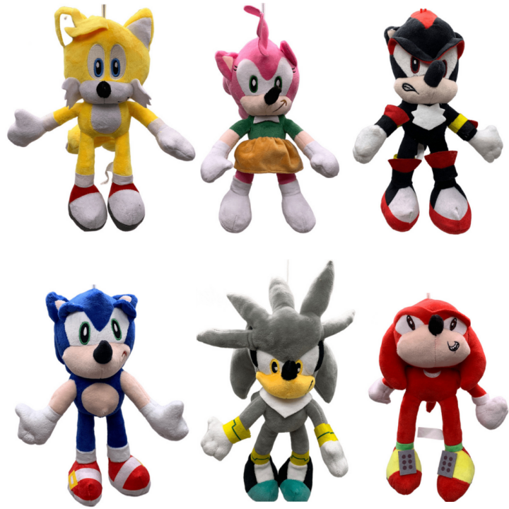 Moonlight 26cm 30cm Hedgehog Sonic New Cartoon Plush Doll Anime Kawaii Miles Producer Baby Toy Shadow Doll Children's Birthday Christmas