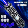 Imported Handheld Light 450nm Blue Laser Pointer Pen SOS High Laser Visible Dot & 5x Cap in pakistan. 