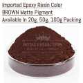 Brown Matte Pigment (IMPORTED) - Beautiful Color for Epoxy Resin, Candle, Soap, Paint Making - Oil Base Pigment. 