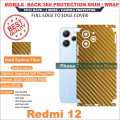 REDMI 12 full Back 360 Protection skin wrap with sides and camera protection premium quality full cover. 