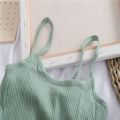 Women Purple Crop Tops Female Knitted Camisoles Cotton Solid Cute Tube Tops Camis Straps Plain Basic Tops For Women. 