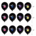 Among Us Figure Latex Balloon Game Banner Per Toys Black Happy Birthday Party Decorations Cartoon Toys For Kids Adult. 