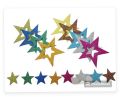 10 pcs (Big Star with small) Colorful Self Adhesive Star Shape Foam Glitter Stickers. 