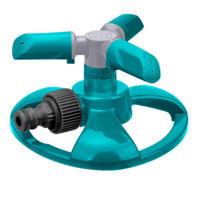 TOTAL Plastic 3 Arm Rotatory Sprinkler with 3/4" Tool Adaptor THPS23602