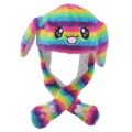 Ear Moving Jumping Hat Moving Ears Funny Plush Ears Activity Rabbit Hats Beanie Cosplay Halloween Party Hat for Kids Boys Girls. 