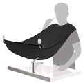 1pc Men Beards Shaving Aprons Creative Wall Mirror Suction Haircut Wrap Cape Home Salon Moustache Beard Shaving Apron. 