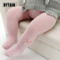 Bowknot Baby Girl Tights Summer Mesh Soft Cotton Infant Pantyhose Breathable Solid Color Toddler Stockings Baby Girl Legging 0-24 Months. 