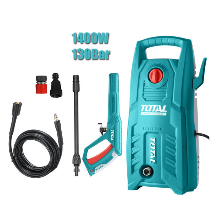 TOTAL Original High Pressure Washer 1400W - 130Bar