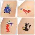 【The road to happiness Store】4 Sheet/set-painted Wispy Tattoo Template Children Holiday Templates Glitter Paint Templates Body Painting Tools. 