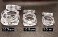Pack of 12 Cosmetic Empty Jar (5gm) with Acrylic Box / Empty Plastic Containers for Makeup Cosmetic Travel Container / Refillable Face Cream Jar. 