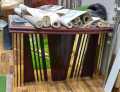 wall decor brass look pvc strip / pvc golden strip / golden patti for wall /  golden mirror strip. 