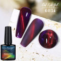 Clou Beaute Red Green Glitter Cat Eye Nail Gel Magnetic Gel Nail Polish Semi Permanent Soak Off UV LED Varnish for Manicure. 