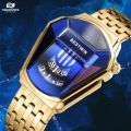 Diesel Watch, New model diesel watch, NEW LOOK CUT GLASS SHAPE CHAIN WATCH. 