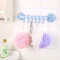 【FUN LIVE】 Bathroom Suction Hooks Towel Hanger Bedroom, Kitchen, Refrigerator Door, Wall Ceiling Hanger Rack (RANDOM COLOR). 