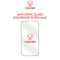 YOUKSH Apple iPhone 15 Pro Max Anti Static Clear Glass Protector - YOUKSH Apple iPhone 15 Pro Max (6.7) Anti Static Glass Protector - With YOUKSH Installation kit.. 