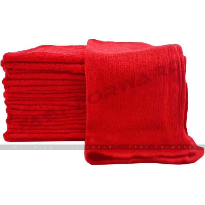Shop%20Towels%20100%25%20Cotton%20Reusable%20Commercial%20Grade%2013%20x%2013%20Inches%20(Red,%20100)%20By%20Fast%20Forward%20-%20Image%203
