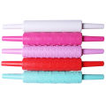 Plastic Flower Heart Embossing Rolling Pin DIY Cookies Fondant Cake Dough Roller. 