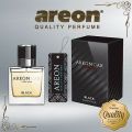 AREON Car Luxury Perfume 1.7 Fl Oz. (50ml) Glass Bottle Air Freshener, Platinum, Silver, Black. 