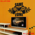 ALL-AT-ONE # 46 (" GAMING ZONE ") Self-Adhesive, Vinyl (pvc), Waterproof, Wall Decal, Art Sticker For Computer Room, Gaming Room, Bedroom, Their Door,  And To Gift Your Friends And Relatives.. 