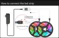RGB led strip light - Pack of 2 For Gaming Room - 5 metre/16.4ft RGB Lights For Gaming PC -  Color Changing - Waterproof RGB led Light -with  Remote Control led strip - Complete Kit 3528. 