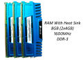 DDR3 RAM 1GB,2GB,4GB For Computers, Original Branded, 1600mhz, 1333mhz For DDR3 Supported Tower PC (Like New). 