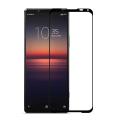 Tempered Glass for Sony Xperia 5 Mark 2 ii Curved Glass Full Coverage Screen Protector - BLACK. 