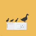 Switchboard wall sticker Decal - Duck switchboard sticker. 