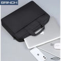 BRINCH 15.6" Laptop Sleeve Business Briefcase Compatible With Laptop/Macbook, Notebook Computer Waterproof Polyester Briefcase Shockproof Sleeve With Back Zipper Pocket & Trolley Belt. 