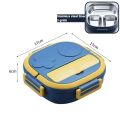 Homio Tedemei original stainless lunch box 2&3 Grid/Compartments with spoon air tight lunch box For students. 