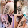 Waterproof Temporary Tattoo Sticker Blue Ice Dragon Plum Blossom Flash Tattoos Family Tree Fox Body Art Arm Tatoo Women Men. 