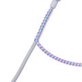 1.55m USB Data Charging Line Cable Protector Wrap Cable Organizer Spring Design Winder Protection Rope. 
