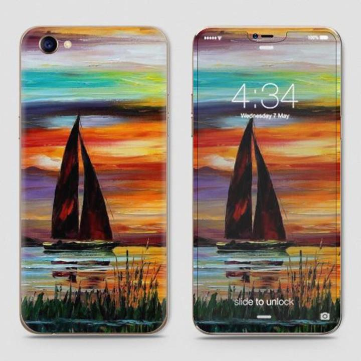 Oppo A3 Skin - SkinLee HQ Vinyl Skin Wrap (Not Cover) - Sailing Boat Sunset Oil Painting - SKINLEE-408-2-135-162