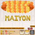 Maiyou Foil Balloon Garland Theme Collection For Parties Decoration Maiyuo, Haldi, Ubtain, Raj jaga Event & Function Decor Party Supplies & Items Photo Booth Prop Wall Decoration, Yellow, Black, Green, Orange, Silver Balloons : gLJLrfLU, ldqtloNv. 