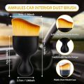 2PCS Car Interior Detailing Brush, Auto Car Detailing Brush Dusting Brush, Soft Bristles Car Interior Cleaning Tool for Dashboard Interior, Exterior, Skylight, Leather, Dust Brush (Black). 