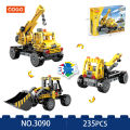 Lego Engineer Construction Vehicle Building Blocks Set Crane, Bulldozer & Loader Toy for Kids Educational STEM Blocks. 