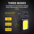 New Arrival Magnetic COB Keychain Light 800Lumens Bright USB Rechargeable Flashlight 3 Light Modes Portable Folding Work Lamp.. 